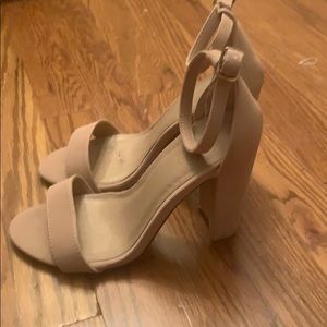 Two piece block heel